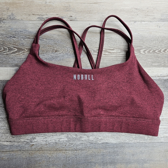 NOBULL Other - NoBull High Neck Sports Bra Heathered Wine Large